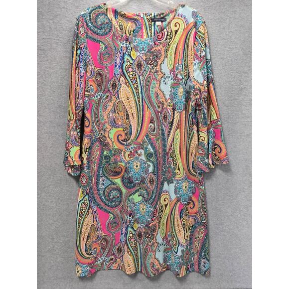 Tommy Hilfiger Jaipur Matte Jersey Paisley Sheath Dress Size 16 - Picture 2 of 6